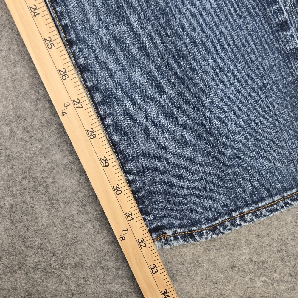 American Eagle Kick Boot Jeans Womens 6 Long Blue Stretch Medium Wash Denim Y2K - Picture 5 of 9